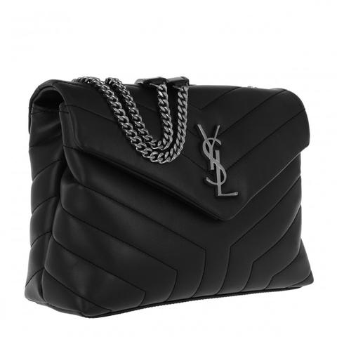 Loulou S Shoulder Bag Quilted Leather Black/black
