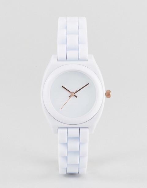 Asos - Sports Style - Orologio Boyfriend - Bianco