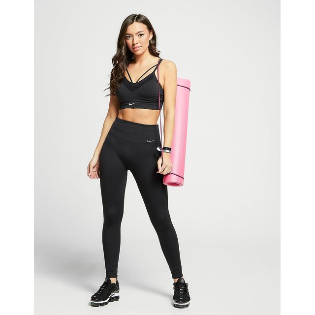 nike training seamless bra in black