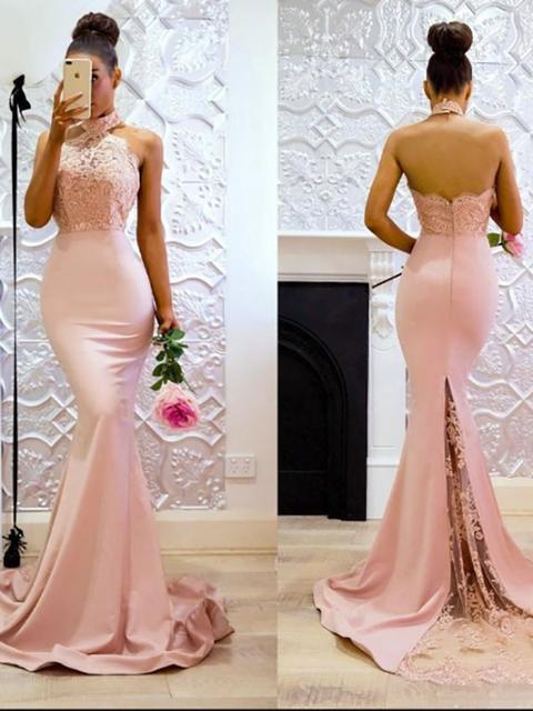 Maxi Dress Sirena Senza Spalline In Pizzo Per Un Abito Da Sposa Elegante  Rosa from Cichic on 21 Buttons