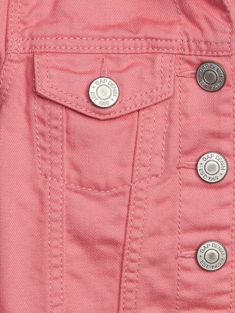 gap pink denim jacket