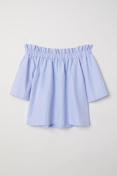 H & M - Camicetta A Spalle Scoperte - Blu