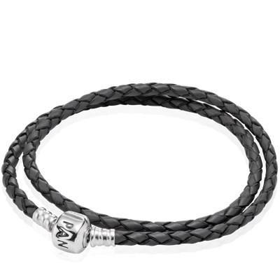 pandora bracciale in pelle intrecciata pandora bracciale in pelle intrecciata