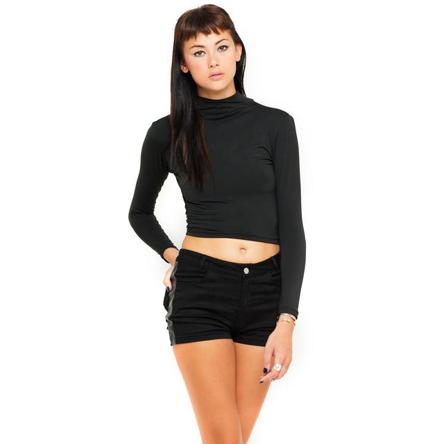 black spandex turtleneck