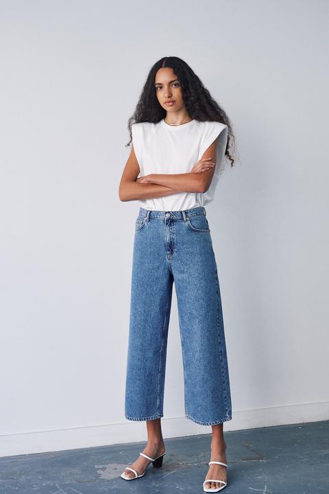 Jeans Culotte Básicos Algodón