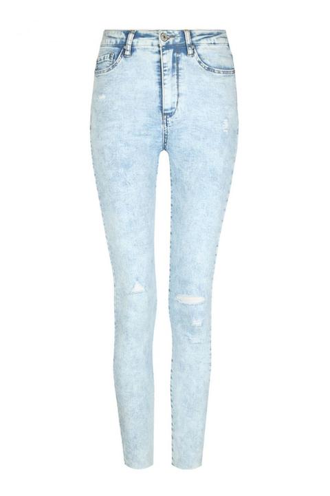 Jeans Skinny Vita Alta Acid Wash