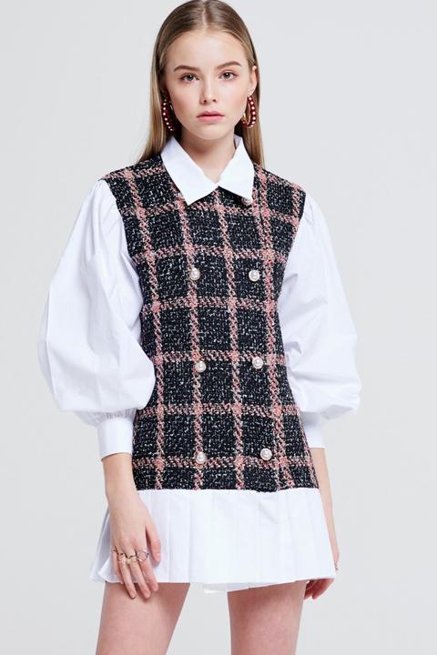 Loa Tweed Shirt Dress