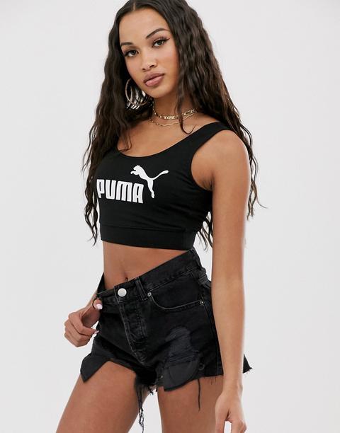 Puma Essentials - Brassière Nera Corta - Nero