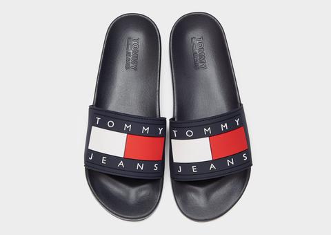 tommy jeans flag slides women's