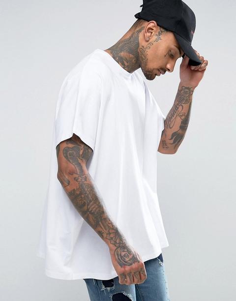 Asos Extreme Oversized T-shirt In White - White