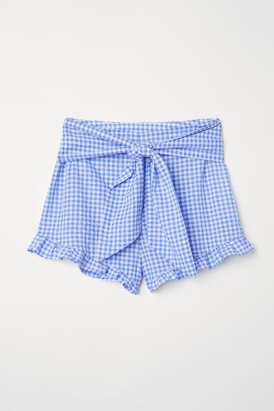 H & M - Pantalón Corto Con Tiras - Blanco