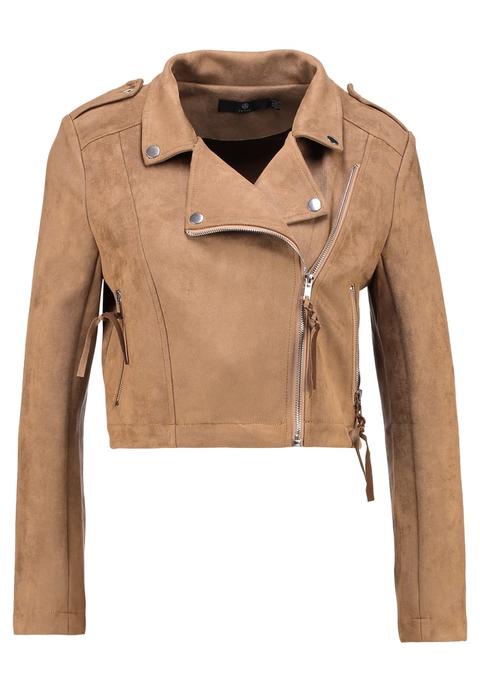 Missguided Petite Zazula Biker Giacca In Similpelle Tan