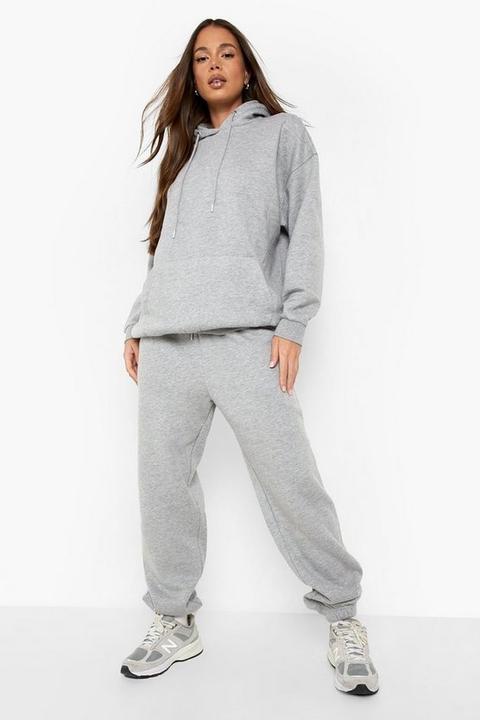 Womens Recycled Basic Oversized Joggers - Grey - 8, Grey