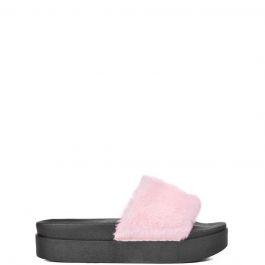 Lally - Sandalo Flatform Con Pelliccia