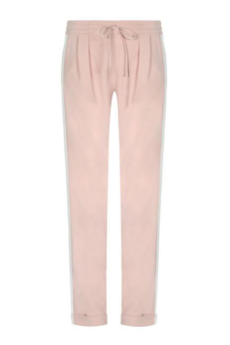 Pantaloni Jogger Rosa Con Banda