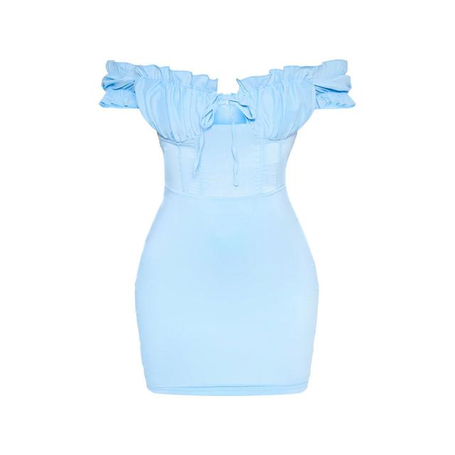 bardot dusty blue dress