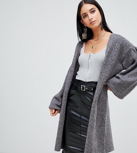 missguided balloon sleeve cardigan