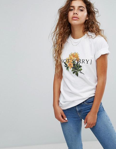 Camiseta Boyfriend Con Estampado Not Sorry De Adolescent Clothing