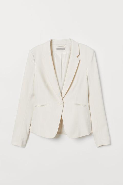 white fitted jacket