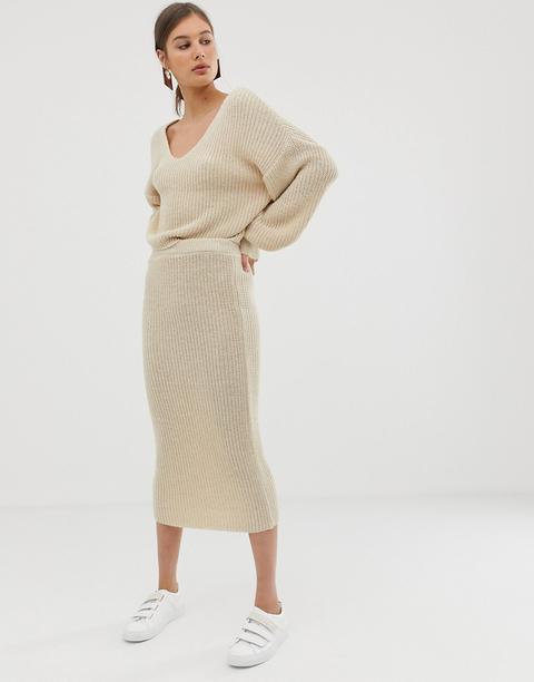 Asos Design - Rippstrickrock