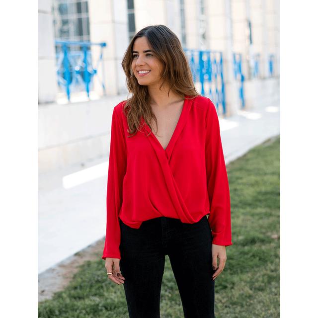 Blusa Cruzada Roja from Elephant Rooms on 21 Buttons