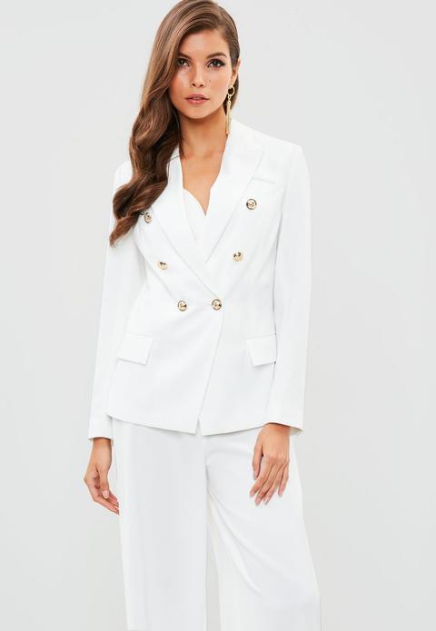 White Military Blazer