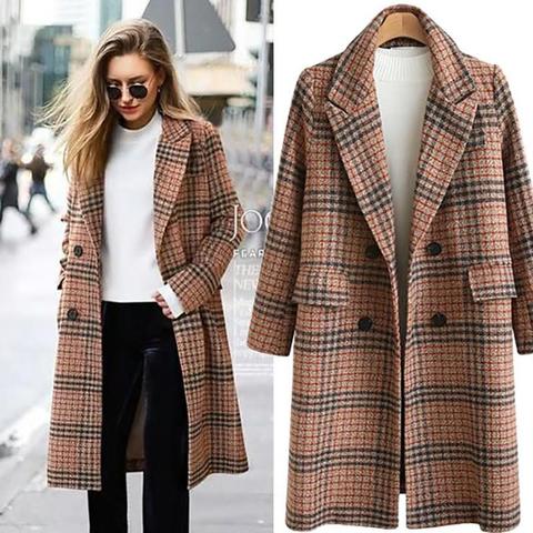 Cappotto A Manica Lunga E Bottoni Camel