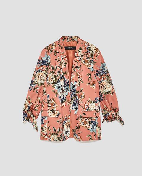 Chaqueta Fluida Estampado Floral