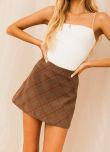 Lauder Skirt - Brown Check Print