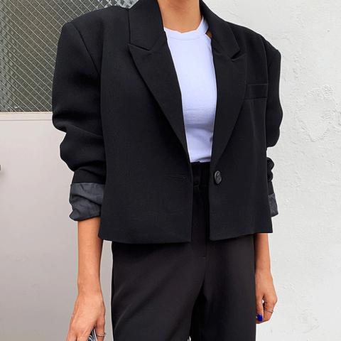 Liena Long Sleeves Lapel Blazer