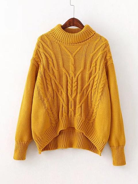 Jersey De Canalé Con Cuello Alto