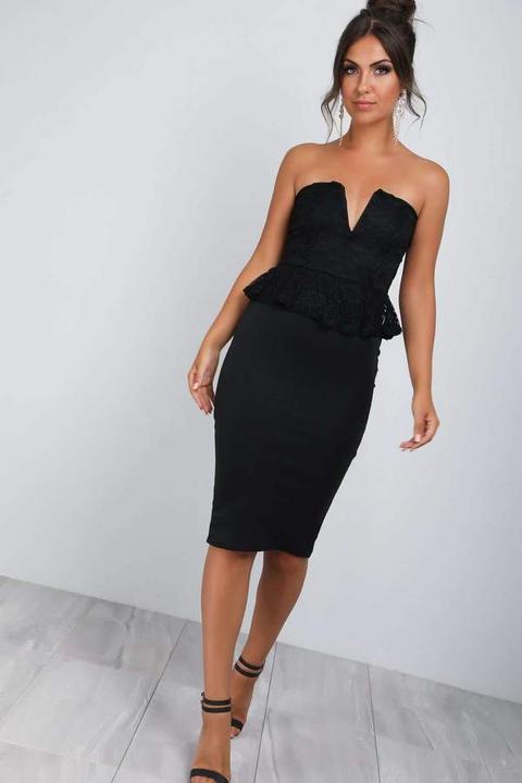 Kia V Bar Bardot Lace Bodycon Dress