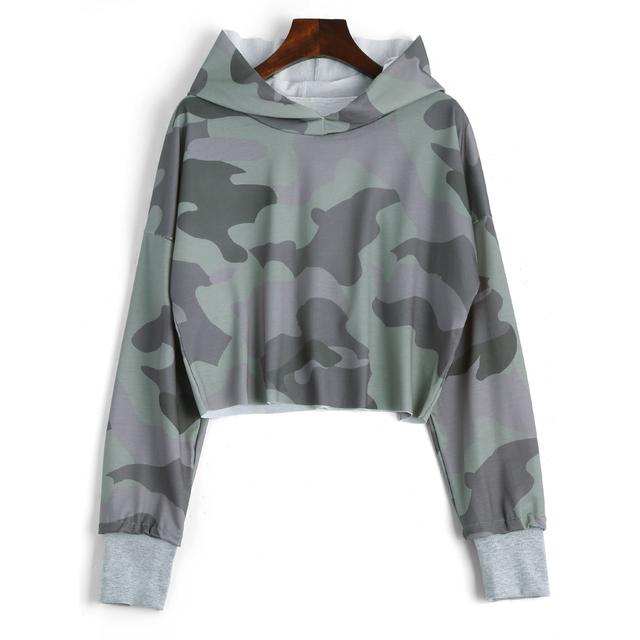camouflage crop hoodie