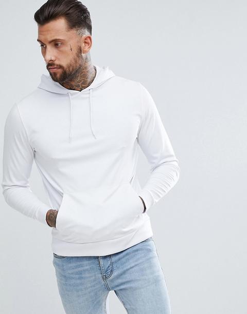 Sudadera De Chándal Con Capucha De Estilo Retro En Blanco De Asos Design