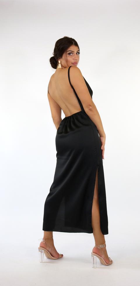 Rückenfreies Midikleid Aus Satin