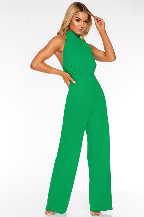 green quiz jumpsuit