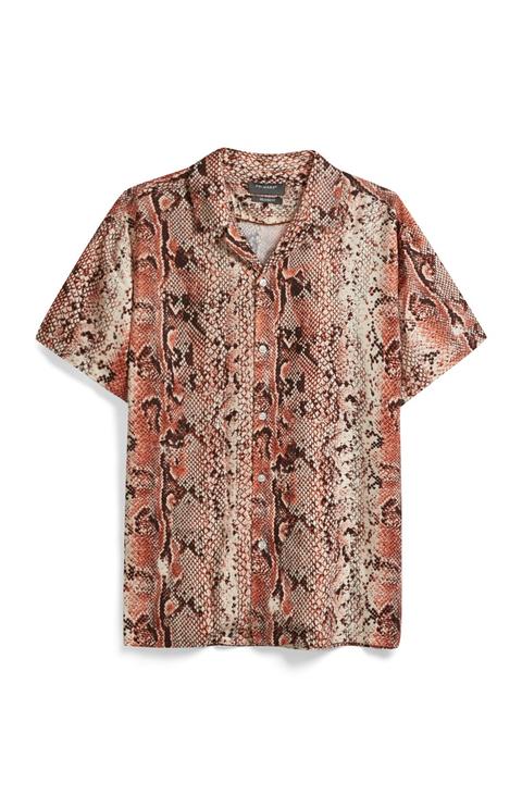 Red Snake Print Shirt