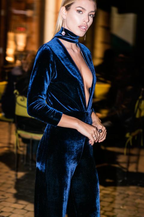 Velvet Blue Jumpsuit