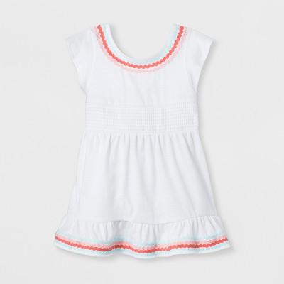 Baby Girls' Smocked Cover-up Dress - Cat & Jack White