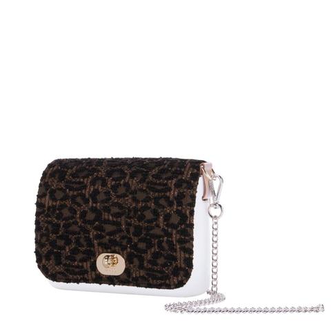 O Pocket .pattina Tessuto Leopardo Flock