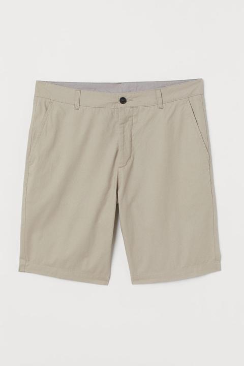 H & M - Shorts Al Ginocchio In Cotone - Marrone