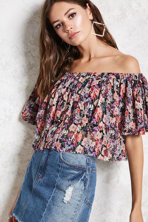 Crop Top Con Scollo Omerale