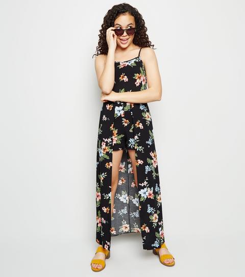 black maxi playsuit