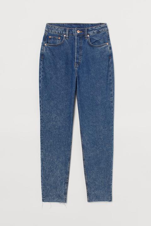 H & M - Mom High Ankle Jeans - Blu