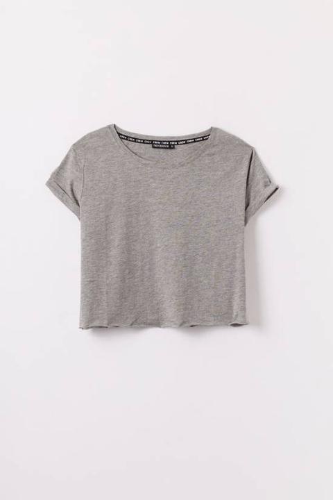 T-shirt Crop Tinta Unita