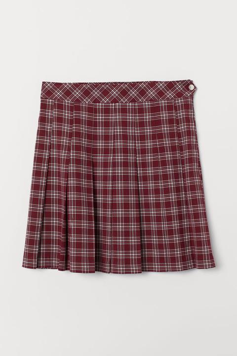 Pleated Skirt - Red