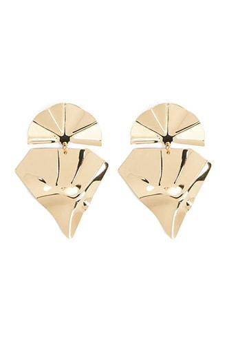 Forever 21 Wavy Drop Earrings , Gold