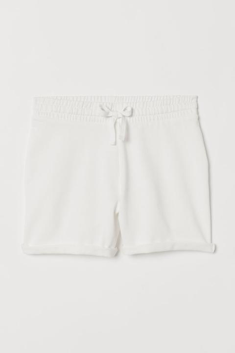 Short En Molleton - Blanc