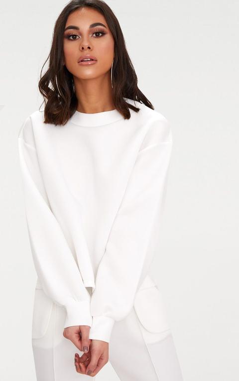 Ivory Scuba Boxy Sweater