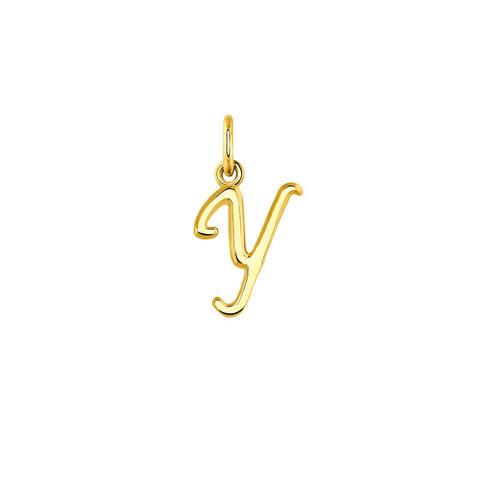 Charm Letra Y Plata Recubierta Oro